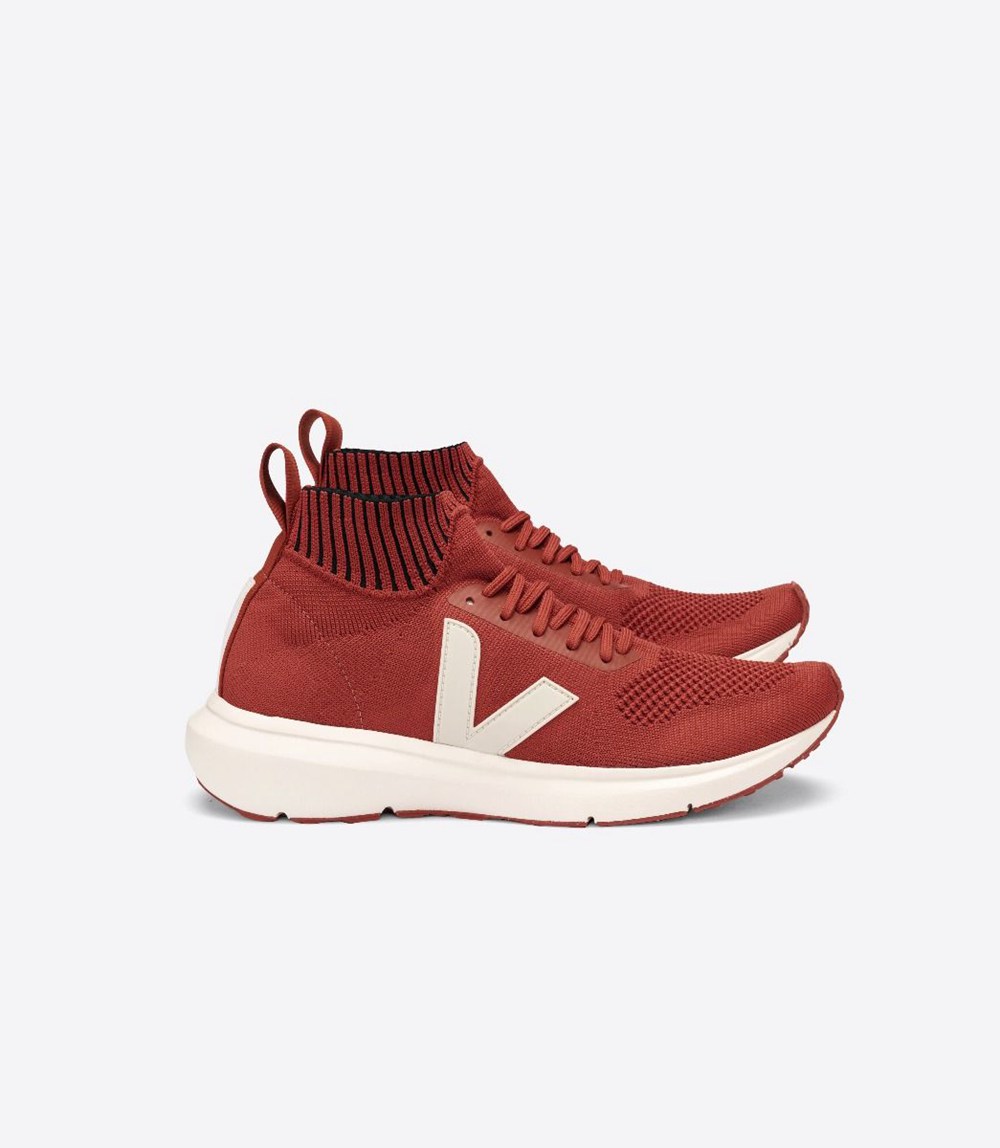 Veja Sneakers Barbati - V-Knit X Rick Owens Mid - Rosii - 7089216-CK